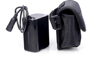 FLLYINGU Batterie Lampe VTT, Lampe pour Velo Batterie, Batterie Lithium ION 18650, Chargeur 18650 pour LED De Vélo/VTT