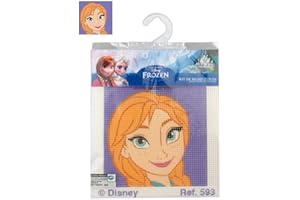 Kit canevas - La Reine des Neiges Anna - 12x12 cm - Réf 593