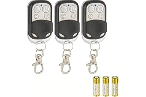 Enterelettronics KIT 3 TELECOMANDI PER CANCELLO COMPATIBILI CON FREQUENZA A 433,92MHZ a CODICE FISSO -NON DUPLICANO ROLLING CODE +3 BATTERIE OMAGGIO-*** NUOVO MODELLO + AVANZATO***