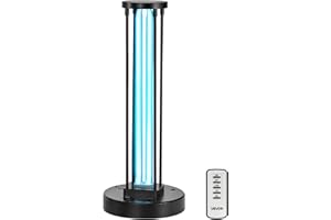 VEVOR Lampe de Désinfection UV 36 W, Lampe Germicide à Rayons Ultraviolets avec Purificateur d'Ozone, Lumière UVC avec Minuterie 30/60/120 Minutes et Télécommande, pour Pièce jusqu'à 37 m², Salon