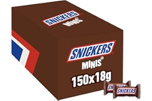 ‎SNICKERS Snickers, Caramel & Peanuts, Bulk Chocolate Box, Vollmilchschokolade Minipackung, 150x 18g