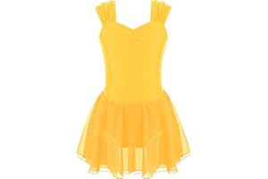 Jowowha Girls Ballet Leotard Camisole Tutu Dance Dress for Dance Gymnastics Ballerina Outfit Dress