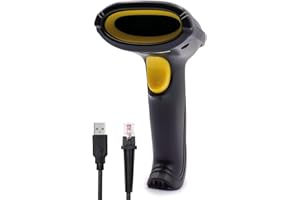 Mach Power Lettore di Codici a Barre cablato USB, Laser Barcode Scanner, Lettura Codici 1D, 2D e QR, Plug & Play No Driver, Per PC, Notebook, POS, Windows, Linux, Android, MAC, Pratico e Leggero