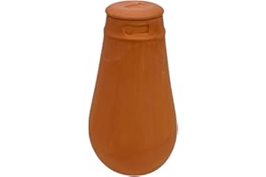 CéNi ceramics Ollas 50cl en Terre Cuite avec couvercles - Oyas 50cl- Irrigation Naturelle pour Plantes d’Intérieur et d’Extérieur - Solution Durable pour Le Jardinage et l’Économie d’Eau
