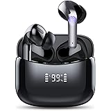 Tiksounds Cuffie Bluetooth, Auricolari Bluetooth 5.1 con microfono, Vero Suono Stereo, 35 Ore di Riproduzione con Display di 