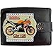 Price comparison product image HONDA Cbr125 V1 image on KLASSEK Brand Men Wallet Purse Real Black Leather Motorbike Motorcycle accessory gift with Metal Box NOT OFFICIAL Honda Merchandise
