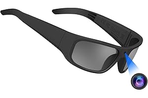 OHO SUNSHINE OhO - Mini gafas de sol con cámara de sol superdelgada, 1080P, Full HD, cámara de acción deportiva para exteriores con memoria integrada de 32 GB y lentes de seguridad polarizadas, protección UV400
