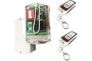 INSTALMATIC Cuadro de control CMR, central de maniobras para motores a 220v de puertas enrollables y persianas, con receptor de radio multimarca incorporado, con 2 mandos a distancia rolling code TX4.