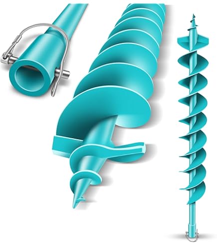 Tarière à Terre ⌀50 Mm Longueur 80 Cm | Pour Perceuse, Plantation D'arbres, Trous De Piquets | Acier Haute Qualité, Lames Affûtables
