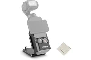 NEEWER BASICS Supporto Magnetico Compatibile con DJI Osmo Pocket 3 e Creator Combo, Staffa Adattatore di Espansione Accessori, Supporto Fotocamera in Plastica Inclinabile 180° con Panno Pulizia, AC015