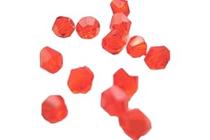 BRUSSELS08 Lot de 100 Perles en agate, en forme de losange, faites à la main - Perles en vrac pour fabrication de colliers, bracelets à breloques, bijoux, strass, Red, Taille M