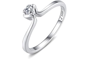 Qings Pierścionek z obietnicą wieczności, srebro wysokiej próby 925, obrączki ślubne, prezenty walentynkowe dla kobiet, dziewcząt