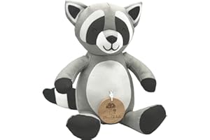 KLEINER GLÜCKSPILZ Boîte à musique de qualité supérieure,Willi le raton laveur avec mélodie « Bella Ciao »,Aide au sommeil des bébés,Cadeau idéal pour naissance, baptême ou fête prénatale.