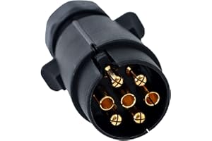 Woola 7 Pin Towing Plug N Type Trailer Plug Adaptor Lead Connector for Trailer Caravan Truck RV