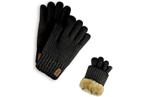 RHHGHY Termiczne rękawice zimowe dla mężczyzn, rękawiczki do ekranów dotykowych, damskie, zimowe rękawice robocze, do biegania, z miękką, ciepłą podszewką z polaru, Czarny, 22*9cm