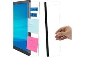 Ruzister 2 Pack Office Desk Accessories Monitor Memo Board Computer Message Board Office Supplies for Women/Men Computer Sticky Note Holder Simple Style