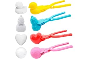 LUYANFX 4 Stück Winter Schneeball Maker, Schneeballclip, Schnee Spielzeug, Ente Schneemann Schneeball Former, Winter Schneeballzange Spielzeug, für Kinder Schneeballschlachten im Outdoor (Zufällige Farbe) (A)