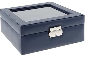 PAULA ALONSO PA Relojero Cuadrado Capacidad de 6 Relojes Esfera Ancha Talla: U Color: MARINO