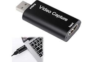 DONGNESI 1080P/4K HD-MI to USB, HD-MI Capture Card 2.0 Video Recording Card, HD-MI to USB 2.0 Usb to Hd-mi Adapter,for Live Broadcasts, Conference Rooms, Videoes,PC Laptop Recorder