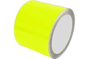 INDIGOS UG - Strisce Decorative 10m x 80mm - Giallo Neon Fluorescente - Modellismo di Auto, Moto, Barche, Strisce Laterali, Strisce adesive, Tuning, Car Wrapping, Strisce di Rivestimento per Auto