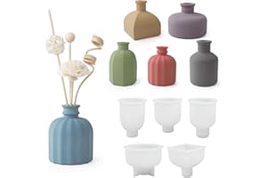 Maygone Mini-Vasen, Silikonformen, Kunstharz, Beton, Zement, Vasen, Untersetzer, Tablett, Formen-Set für Aromatherapie, Blumenvasen, DIY, Gießen, Basteln, 5 Stück