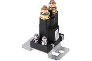 LIEBEWH 500a Dc 12v High Current 500a Winch Isolator, 500a Dc 12v High Current Solenoid Solenoid Auto Car Starter Relay 4 Pin SPST Start Contactor Double Batteries Isolator Control Switch