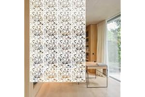 ‎DHOUSE Dhouse Pack of 24 PCS Room Dividers Hanging Screen Room Divider Room Divider Privacy Screen DIY White Panels Curtain for Hanging for Home Hotel Office Bar Decoration 40 x 40 x 0.8 cm