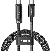 Mcdodo CA-8900 USB-C to USB-C 240W OLED Ekranlı Hızlı Şarj Kablosu 1.2m