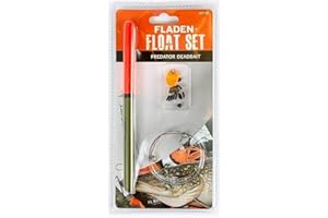 FLADEN Fishing Complete DEAD BAIT FLOAT for PIKE and Accessory Kit Set - Float, 30lb Wire Trace, 50cm Handmade Rig, Size 4 Trebles, Swivel, Stopper and 4mm Rubber Beads- Ideal for Predators [21-125]