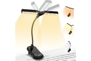 EASTPIN Buchlampe LED Leselampe Buch Klemme: Klemmleuchte Bett Klemmlampe Leselicht Notenpultleuchte Faltbar Kleine Geschenke für Frauen Männer Weihnachtsgeschenke