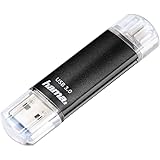 Hama Pendrive da 32GB, USB 3.0, Micro USB, Laeta Twin, Velocità 45 MBs, Nero