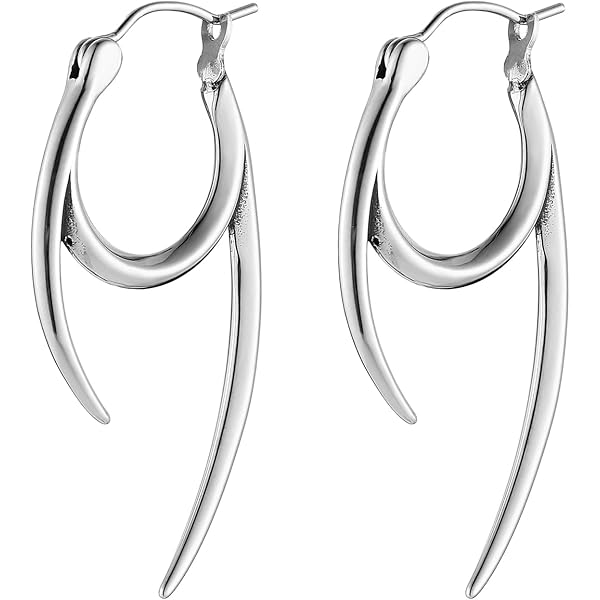 Viking-oorstekers voor mannen, sterling zilver, vikingoorbellen, zwart/ zilver/goud, Vikingoorbellen, uniseks, voor mannen en vrouwen, Zilver, Geen edelsteen