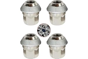 Amazleer 4 tuercas de aleación para Ford Focus, Fiesta, Kuga, M12 x 1,5 mm, tuercas sólidas de alta resistencia, OEM 1366029 1454051 compatibles con Ford Fiesta, Focus, Mondeo, Fusion (4)