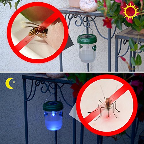 Gardigo Solar Insektenfalle 2er Set 2in1 Wespenfalle und Mückenfalle mit Solar-LED-Leuchte - 6