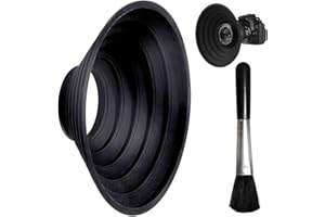 NC Silikonowa osłona obiektywu DBAILY antyrefleksyjna osłona obiektywu szczotka przeciwpyłowa osłona obiektywu filtr osłona gwintu pasuje antyrefleksyjna składana średnica zewnętrzna 70 mm ~ 90 mm