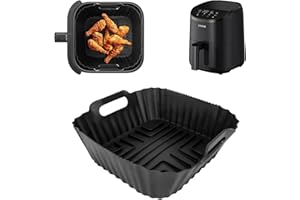 GADITIEK Molde de silicona accesorios para freidora de aire caliente COSORI pequeña 2L, mini freidora de aire para 1 persona, inserto de silicona para freidora de aire, accesorios para molde de hornear