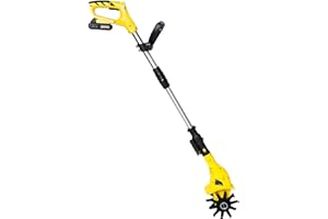 KUKUMAX Motozappa Elettrica , Batteria al litio-20 V,2.0Ah, profondità Massima: 17 cm, Larghezza Massima: 10 cm,Batteria e caricabatteria inclusi