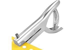 QWORK® Perforatrice a foro singolo da 6 mm - Perforatrice resistente per carta, cartoncini e PVC, con capacità di perforazione fino a 2 mm (20 fogli)