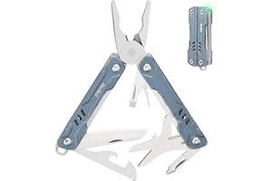 NexTool Multitool Mini Sailor S11, 11-in-1 Compact Multitool with Needle-Nose Pliers, Scissors, SIM Card Extractor and Screwdriver for EDC, Fishing, Camping, Repairs, Gifts for Men-Blue
