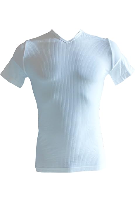 SENSI' Maglia Intimo Uomo Manica Corta Microfibra Costina Trapirante Made  in Italy : Amazon.it: Abbigliamento