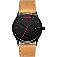 MVMT Men's Classic L213.5L.351 Black Leather Analog Quartz Fashion Watch