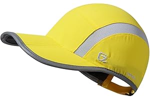 GADIEMKENSD UPF50+ Folding Outdoor Hat Unstructured Reflective Design Breathable Soft Sport Cap for Outdoor Sport