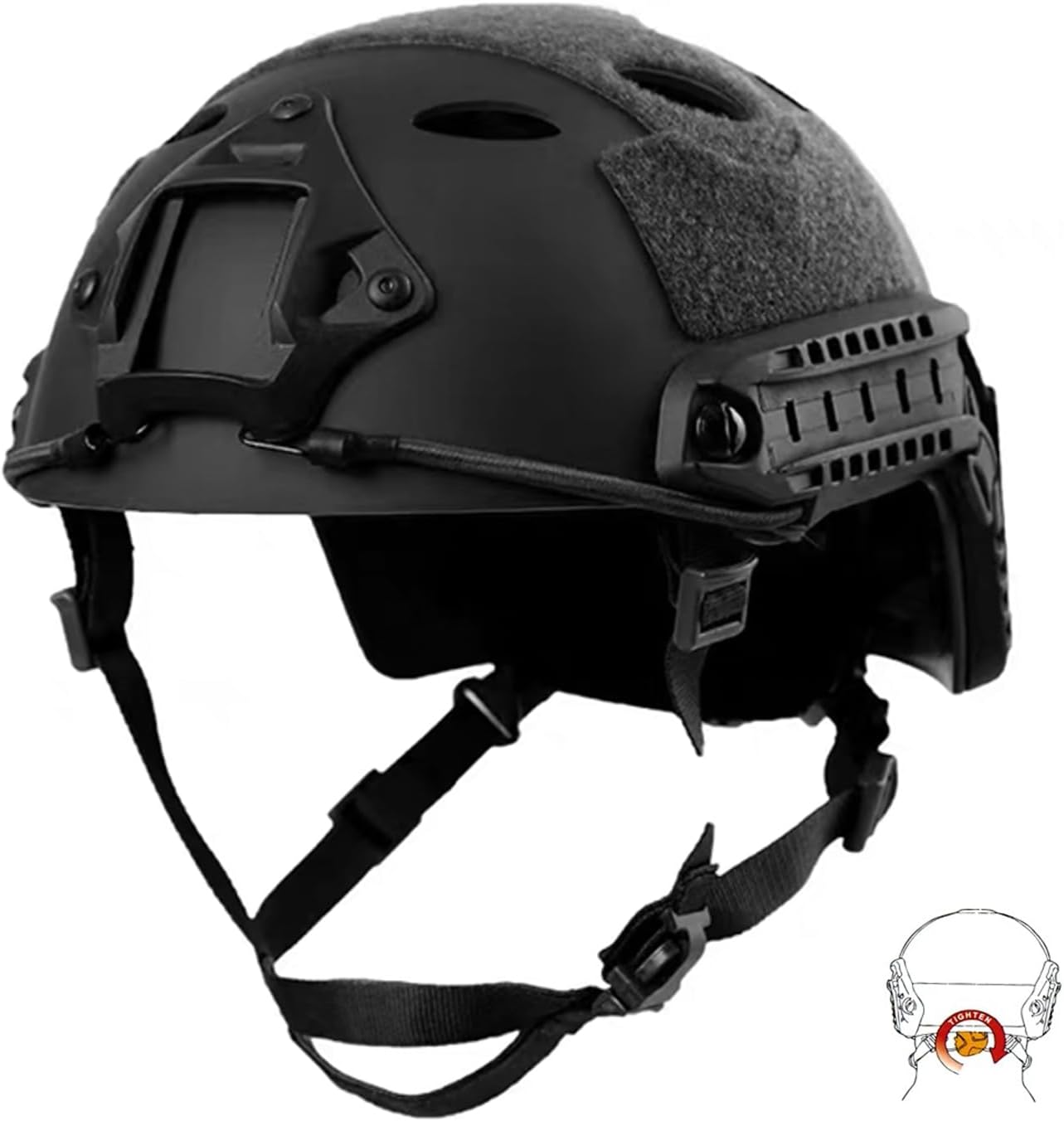 Casco táctico Estilo Militar, Casco de Airsoft Paintball Casco para con protección Gafas para Airsoft o Paintball, con Gafas, para Combate en Espacios Cerrados