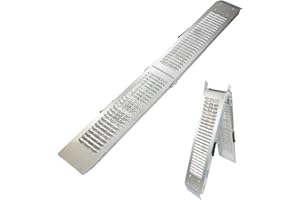 ‎TRUTZHOLM TRUTZHOLM 1 x Auffahrrampe klappbar 189cm Tragkraft 200 kg Stahl grau geriffelt Verladerampe Rampe