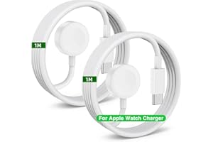 SUSNWERE 2 Pack for Apple Watch Charger Cable USB C Magnetic iWatch Charger Fast Charging Cord 1M for Apple Watch Series Ultra 3/SE 3/Ultra 2/Ultra/SE/11/10/9/8/7/6/SE2/5/4/3/2/1-White