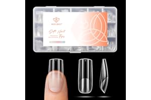 Modelones Tipsy do paznokci, 360 sztuk, pełne pokrycie, zestaw tipsów żelowych, tipsy z żywicy PMMA, sztuczne paznokcie do naklejania, DIY, średnie, kwadratowe, półmatowe