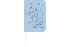 Lady Journal Mini Deluxe Sky 2026 - Taschen-Kalender 8x11,5 cm - Tucson Einband - mit Motivprägung - Weekly - 144 Seiten - Alpha Edition