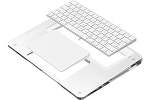 BRIMFORD Transparent Stand and Touchpad Tray Pad Compatible with Apple Magic Keyboard 2/3/Trackpad, Comfortable to Relieve Wrist Pain Hand Rest（Don't Included Apple Keyboard & Trackpad