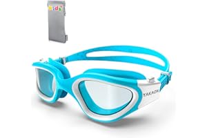 YAKAON Kids Swim Goggles, G1Mini Comfortable Polarized/Non-Polarized Anti-Fog Swimming Goggles for Age 6-14