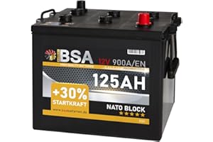 BSA BATTERY HIGH QUALITY BATTERIES LKW Batteie 125Ah 900A/EN 12V NATO Block Starterbatterie Unimog Panzer Bundeswehr 110AH …